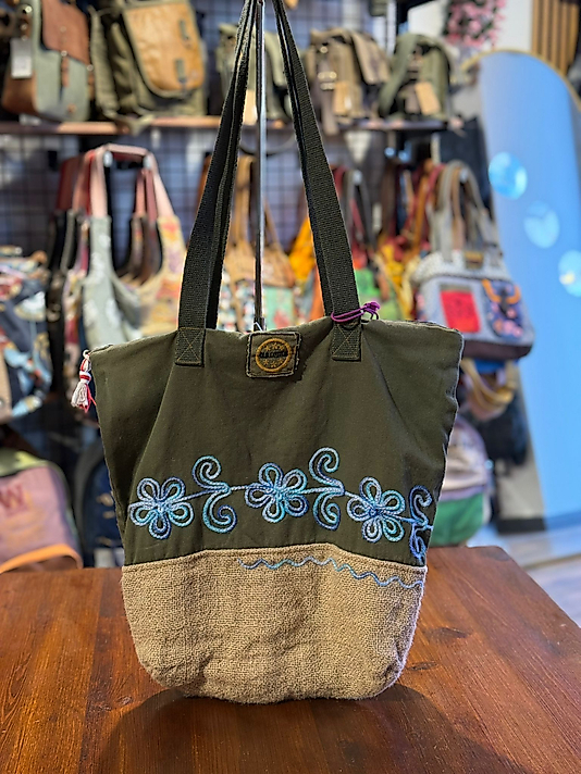 Old Cotton Vintage Salaş Etnik Orta Boy Günlük Kadın Kol Omuz Çantası 40 cm x 38cm