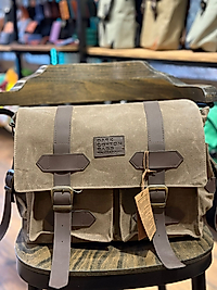 Vintage Su Geçirmez Mumlu Kanvas Unisex PC Bölmeli Günlük Okul Gezi  Postacı Omuz Çantası