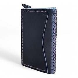 Metal Mekanizmalı El İşçiliği Deri Kartlık