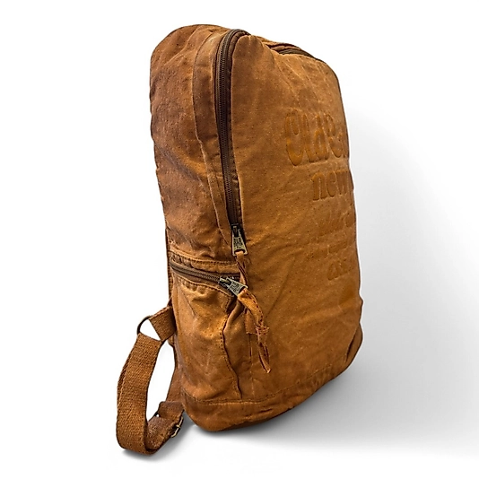 Old Cotton Kaliteli Vintage Disayn Laptop Bölmeli Sırt Gezi Çantası Leone Bag Oil 5100