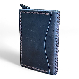 Metal Mekanizmalı El İşçiliği Deri Kartlık