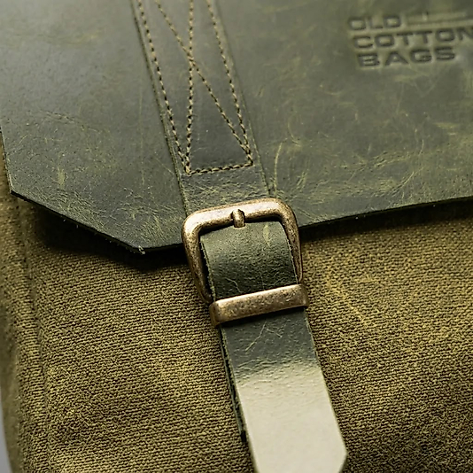 Old Cotton Vintage Kanvas Su Geçirmez Design Unisex Laptop Bölmeli Gezi Okul Seyahat Kamp Sırt Çantası 29x35cm