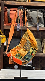 Old Cotton Cargo Vintage Renkli Etnik Salaş Küçük S Boy Plaj Günlük Toparlayıcı Kadın Kol Omuz Çantası 28M x 17CM