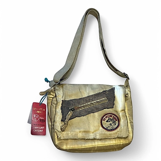 Old Cotton Vintage Küçük Salaş Unisex Günlük Çapraz Postacı Çantası S Boy 26x20cm