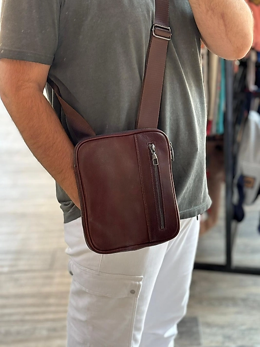 Luxury Hakiki Deri El Omuz Çantası