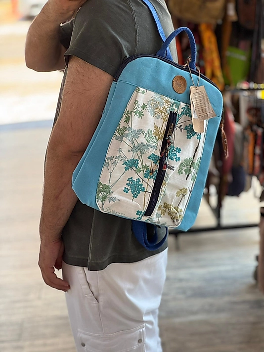 Old Cotton Vintage Kanvas  (Su Geçirmez) Unisex Seyahat Kamp Sırt Çantası 38 cm X 30 cm