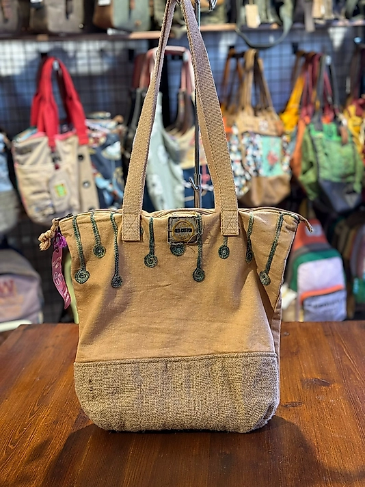 Old Cotton Vintage Salaş Etnik Orta Boy Günlük Kadın Kol Omuz Çantası 40 cm x 38cm