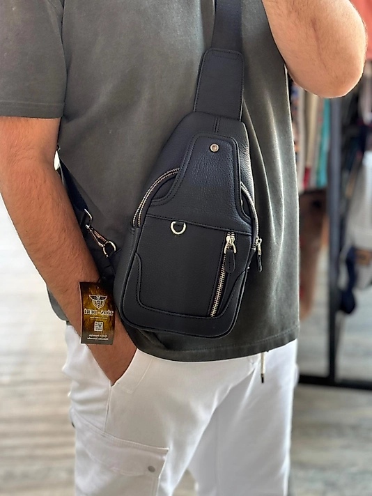 Luxury Hakiki Deri Çapraz Çanta