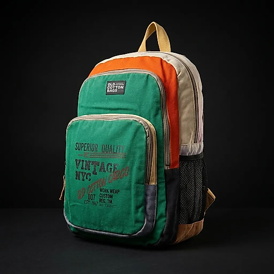 Old Cotton Cargo 5017 patcwork Günlük Sırt Çantası