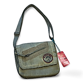 Old Cotton Vintage Küçük Salaş Unisex Günlük Çapraz Postacı Çantası S Boy 26x20cm