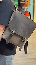 Old Cotton Vintage Kanvas Su Geçirmez Design Unisex Laptop Bölmeli Gezi Okul Seyahat Kamp Sırt Çantası 29x35cm