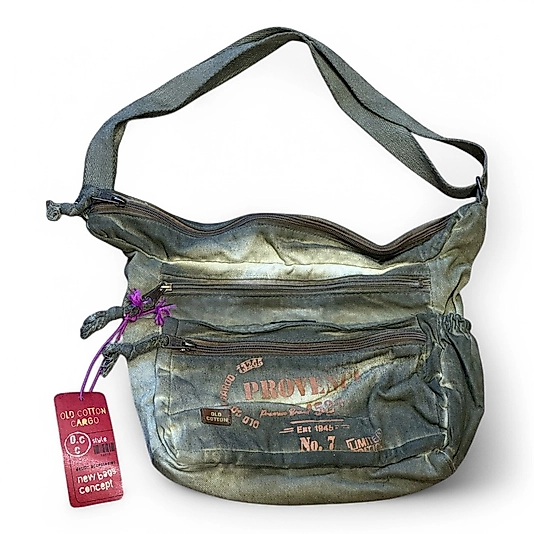 Old Cotton Kaliteli Vintage Eskitme Salaş Günlük Gezi Okul Postacı Çantası 28 Cm X 26 Cm