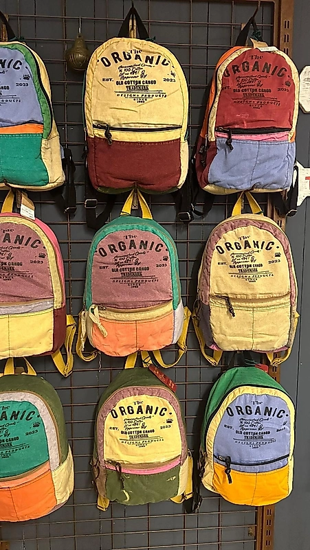 Old Cotton Cargo new Pathcwork Çok Bölmeli Günlük Sırt Çantası