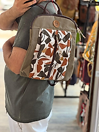 Old Cotton Vintage Kanvas  (Su Geçirmez) Unisex Seyahat Kamp Sırt Çantası 38 cm X 30 cm