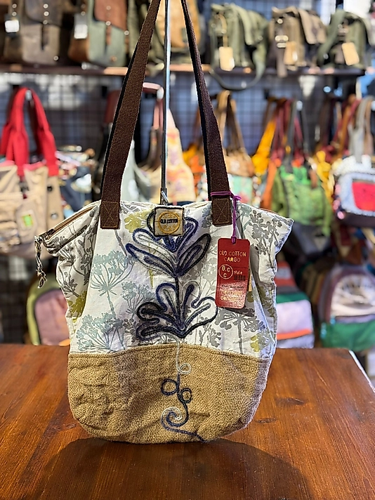 Old Cotton Vintage Salaş Etnik Orta Boy Günlük Kadın Kol Omuz Çantası 40 cm x 38cm