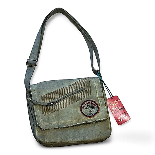 Old Cotton Vintage Küçük Salaş Unisex Günlük Çapraz Postacı Çantası S Boy 26x20cm