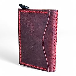 Metal Mekanizmalı El İşçiliği Deri Kartlık