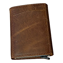 Hakiki Deri Mekanizmalı Kartlık Cüzdan