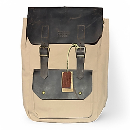 Old Cotton Vintage Kanvas Deri Su Geçirmez Unisex Laptop Bölmeli Okul Seyahat Kamp Sırt Çantası 31 cm X 44 cm